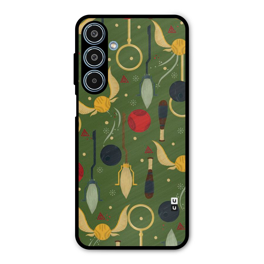 Flying Ball Pattern Metal Back Case for Galaxy M35