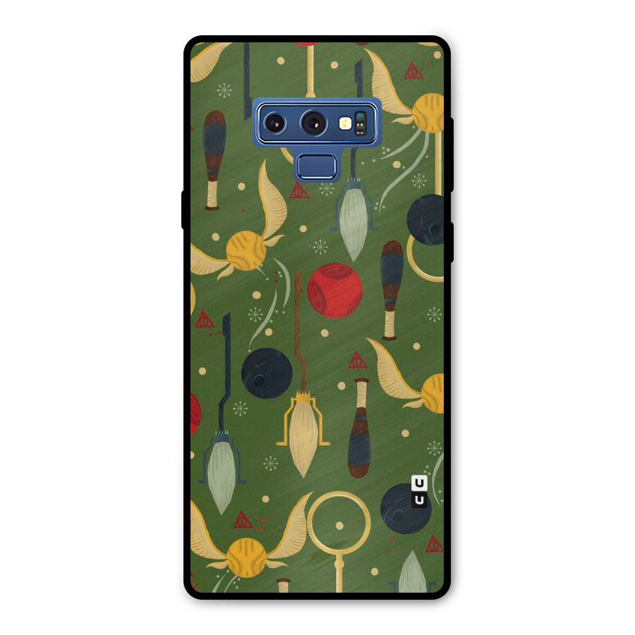 Flying Ball Pattern Metal Back Case for Galaxy Note 9