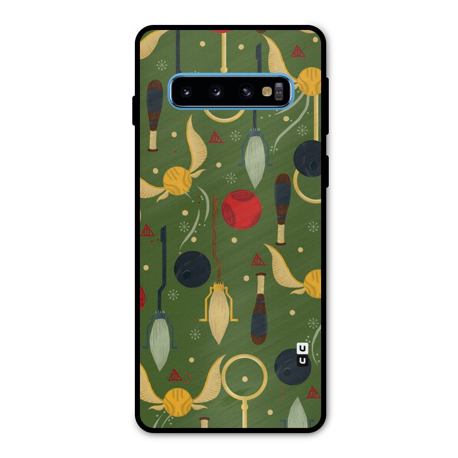Flying Ball Pattern Metal Back Case for Galaxy S10