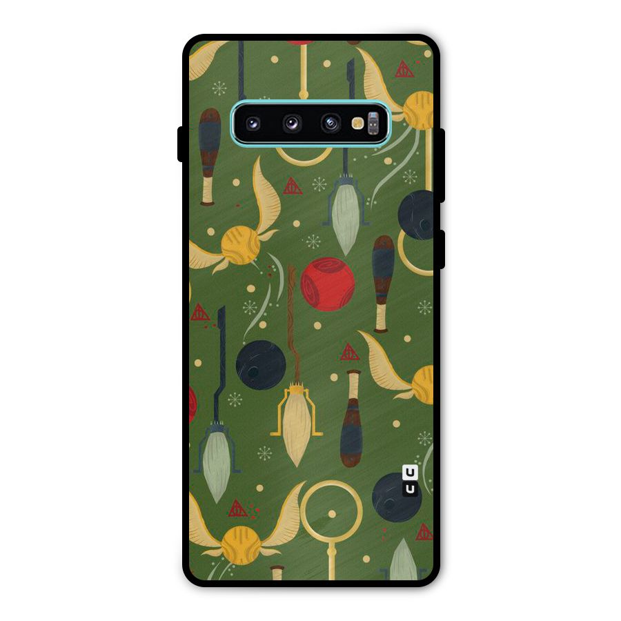 Flying Ball Pattern Metal Back Case for Galaxy S10 Plus