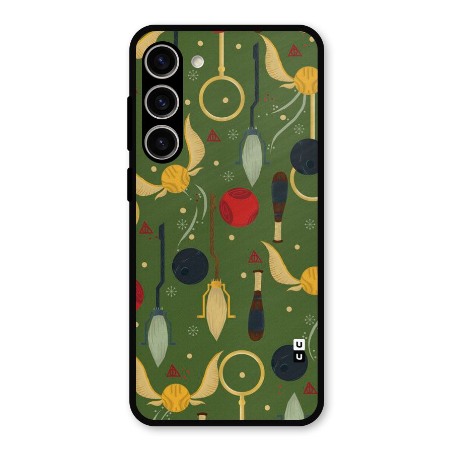 Flying Ball Pattern Metal Back Case for Galaxy S23 Plus