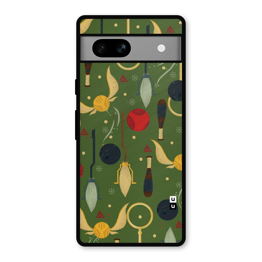 Flying Ball Pattern Metal Back Case for Google Pixel 7a