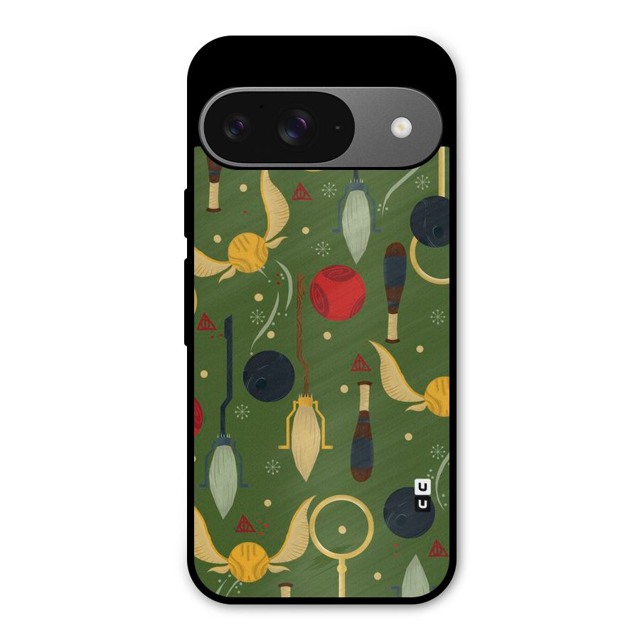 Flying Ball Pattern Metal Back Case for Google Pixel 9