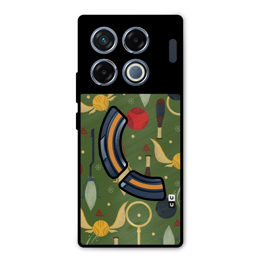 Flying Ball Pattern Metal Back Case for Infinix GT 20 Pro