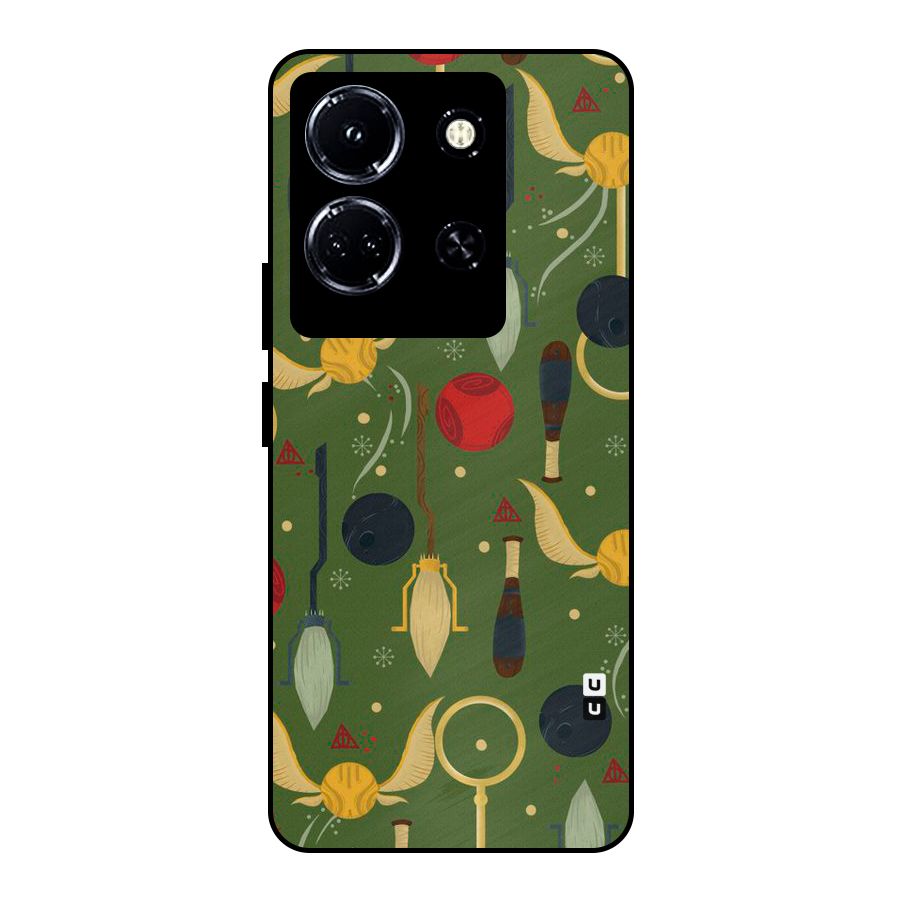 Flying Ball Pattern Metal Back Case for Infinix Note 30 5G