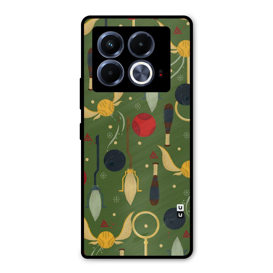 Flying Ball Pattern Metal Back Case for Infinix Note 40 5G