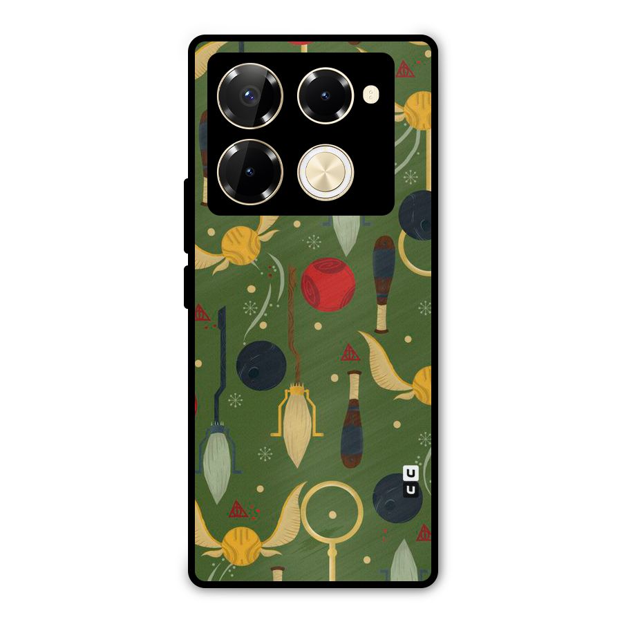 Flying Ball Pattern Metal Back Case for Infinix Note 40 Pro