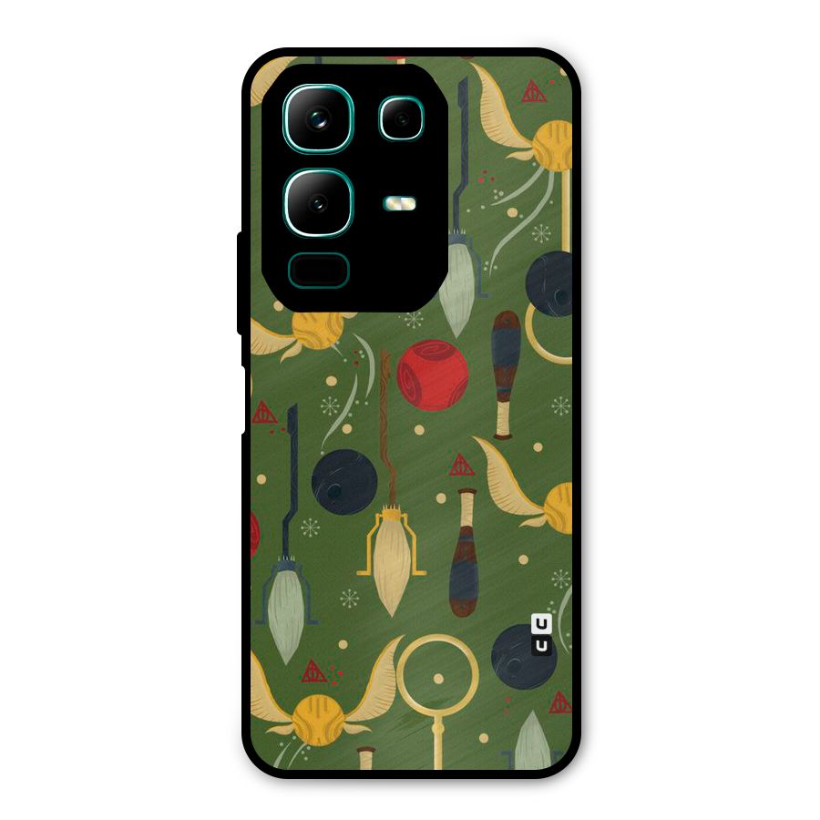 Flying Ball Pattern Metal Back Case for Infinix Note 50x