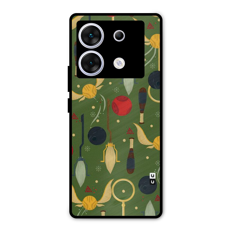 Flying Ball Pattern Metal Back Case for Infinix Zero 30 5G