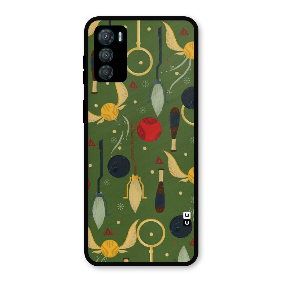 Flying Ball Pattern Metal Back Case for Moto G42