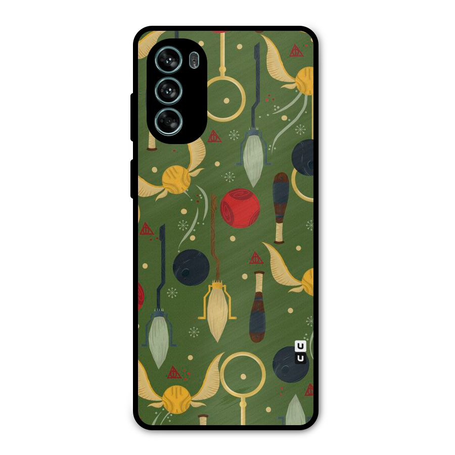 Flying Ball Pattern Metal Back Case for Moto G62