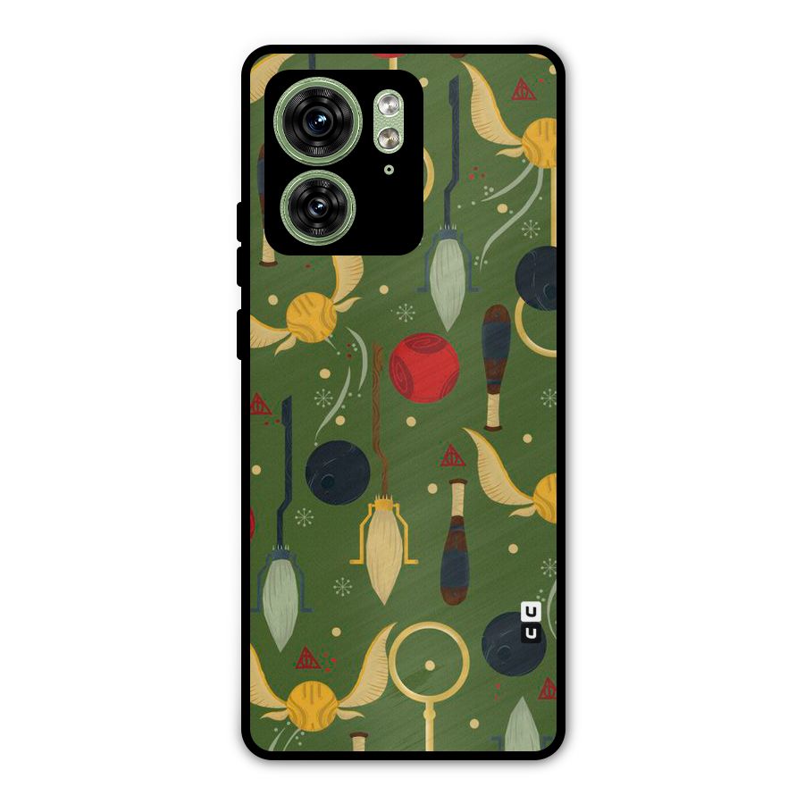 Flying Ball Pattern Metal Back Case for Motorola Edge 40 5G