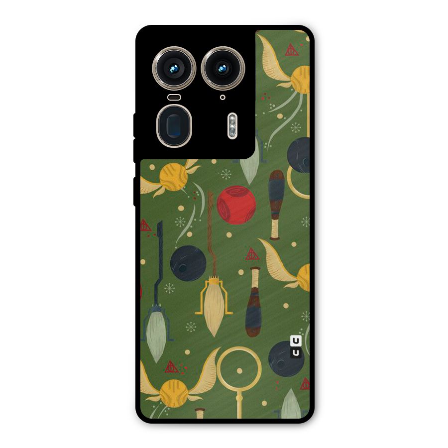 Flying Ball Pattern Metal Back Case for Motorola Edge 50 Ultra