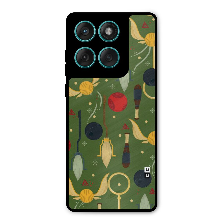Flying Ball Pattern Metal Back Case for Motorola Edge 60 Fusion