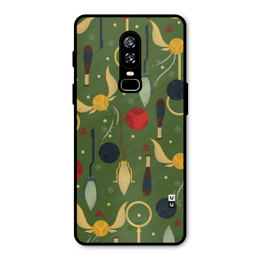 Flying Ball Pattern Metal Back Case for OnePlus 6