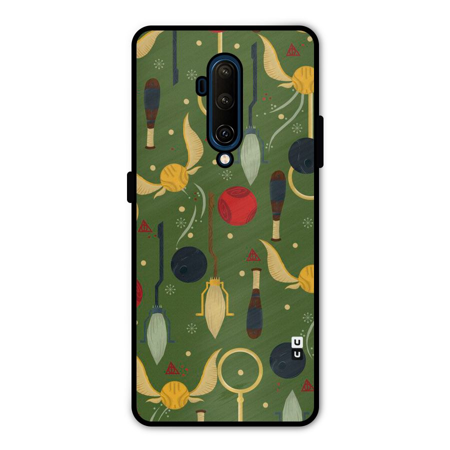 Flying Ball Pattern Metal Back Case for OnePlus 7T Pro