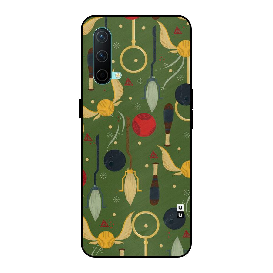 Flying Ball Pattern Metal Back Case for OnePlus Nord CE 5G