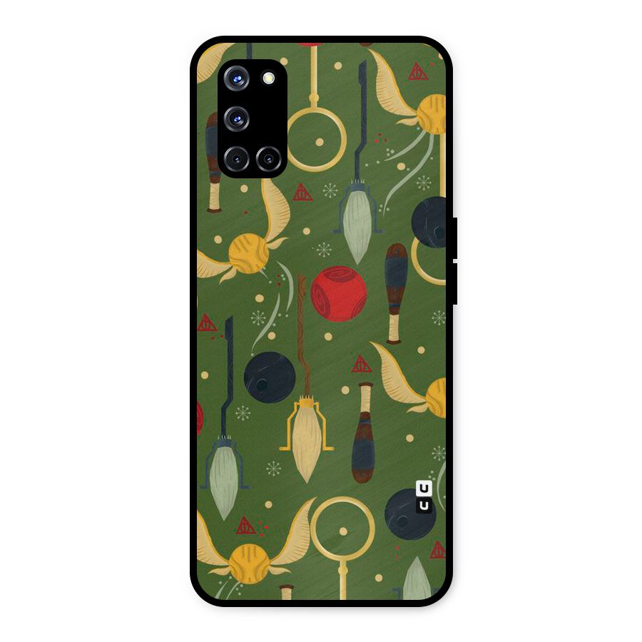 Flying Ball Pattern Metal Back Case for Oppo A52