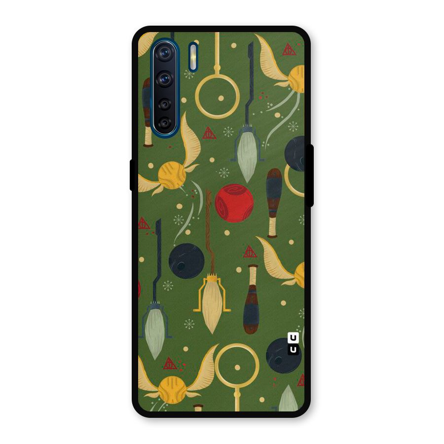 Flying Ball Pattern Metal Back Case for Oppo F15