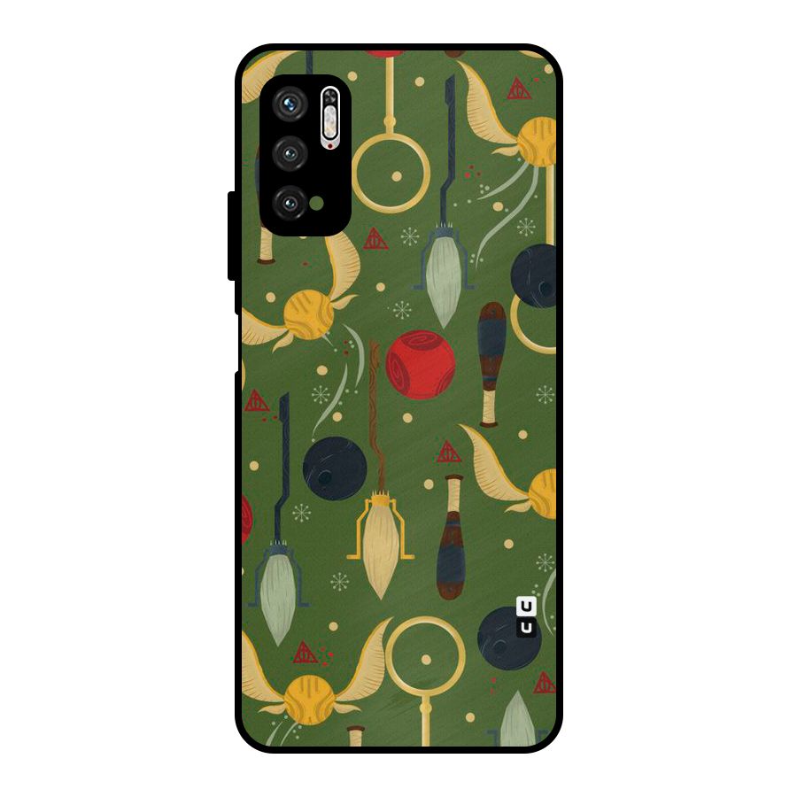 Flying Ball Pattern Metal Back Case for Poco M3 Pro 5G