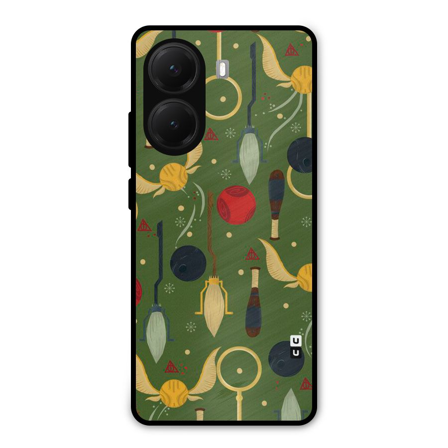 Flying Ball Pattern Metal Back Case for Poco X7 Pro