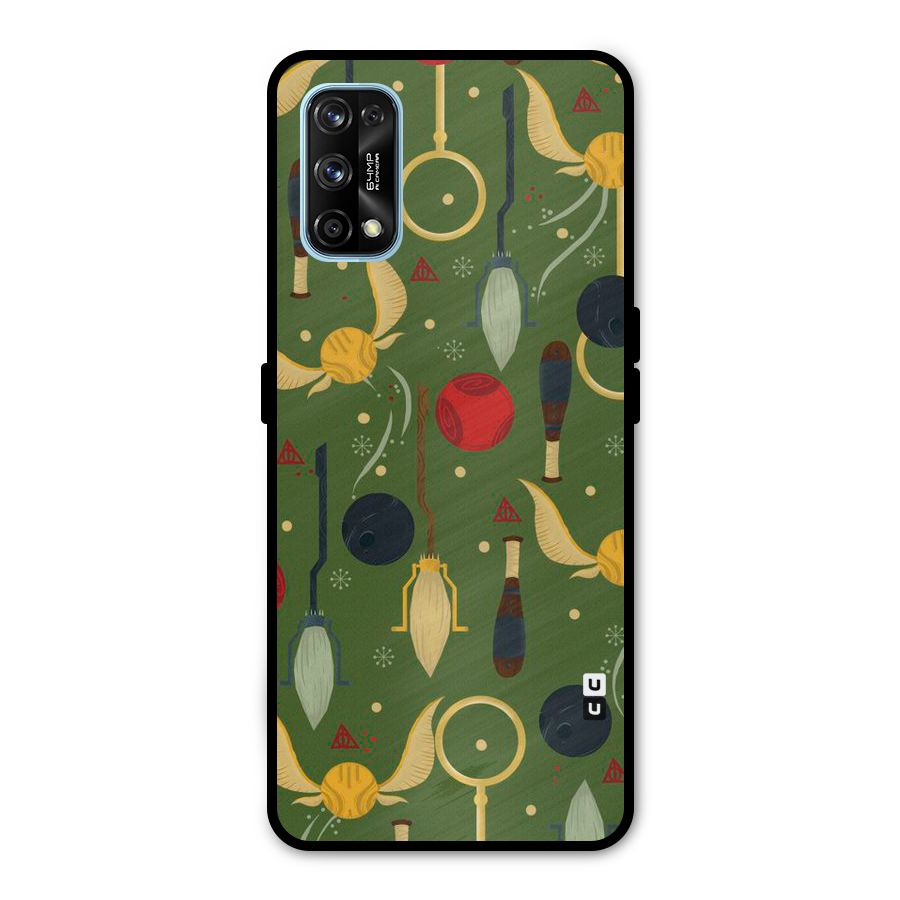 Flying Ball Pattern Metal Back Case for Realme 7 Pro