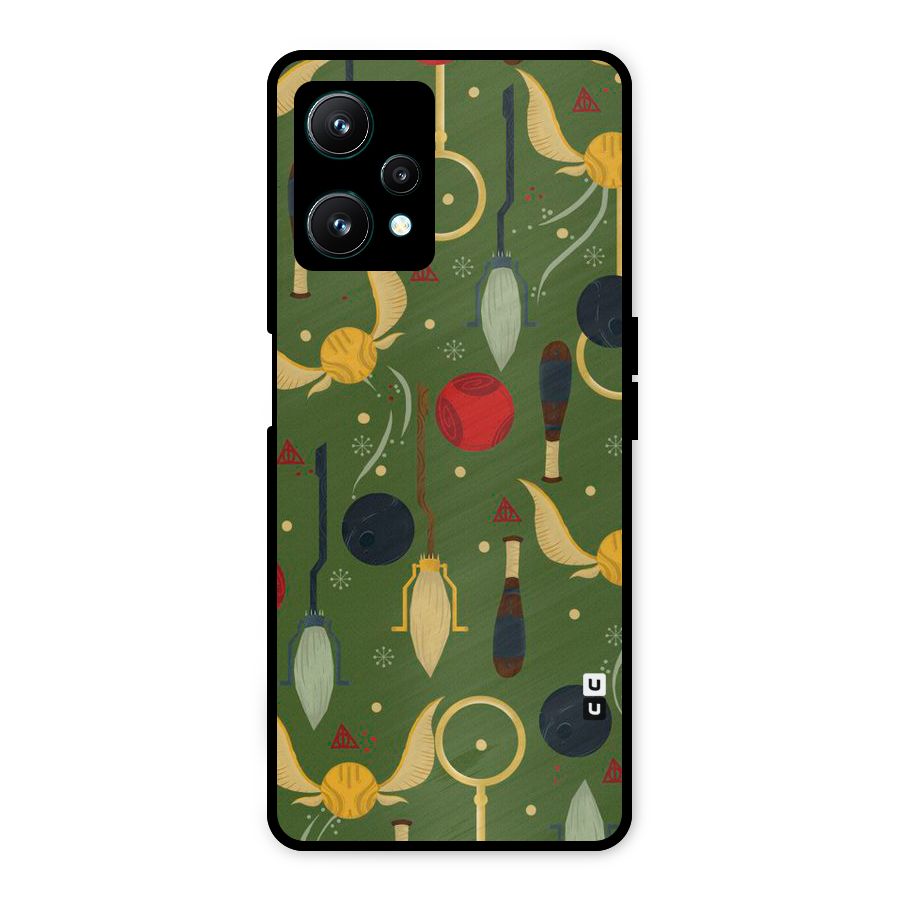 Flying Ball Pattern Metal Back Case for Realme 9 Pro 5G