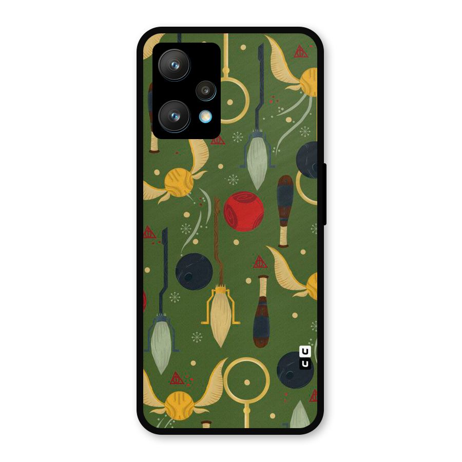 Flying Ball Pattern Metal Back Case for Realme 9 Pro Plus 5G