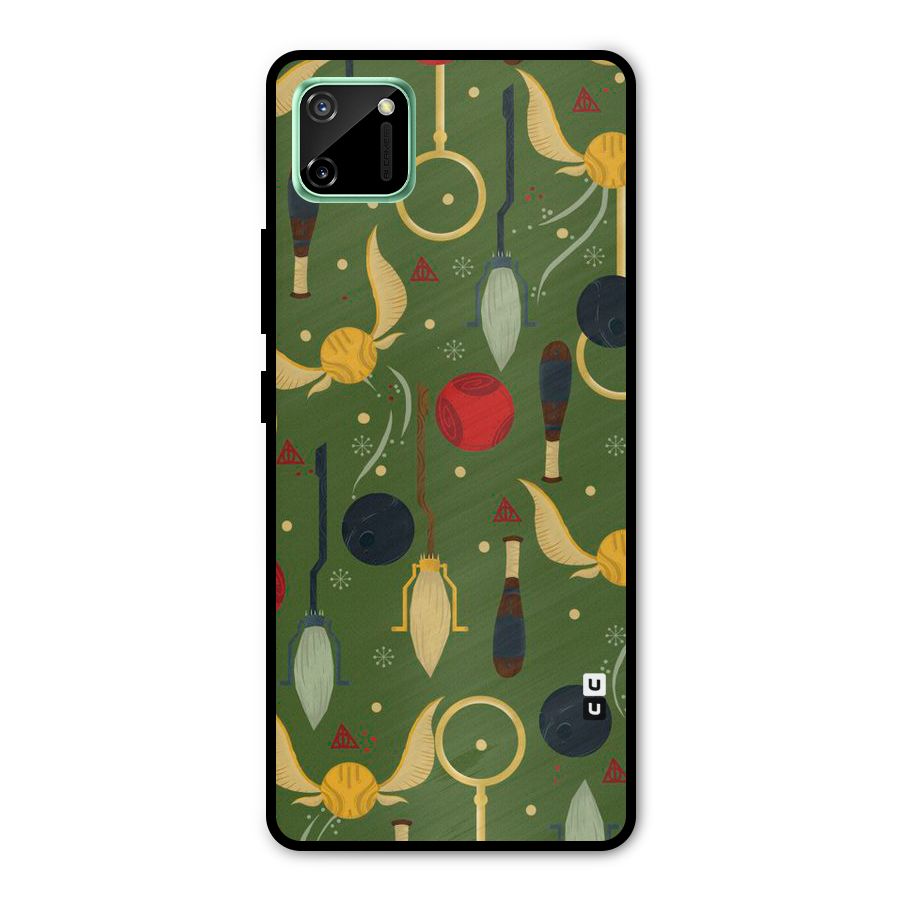 Flying Ball Pattern Metal Back Case for Realme C11