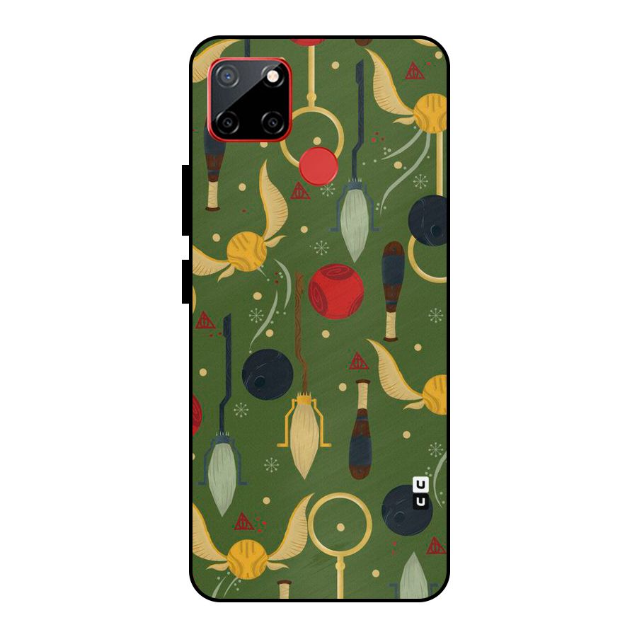 Flying Ball Pattern Metal Back Case for Realme C12