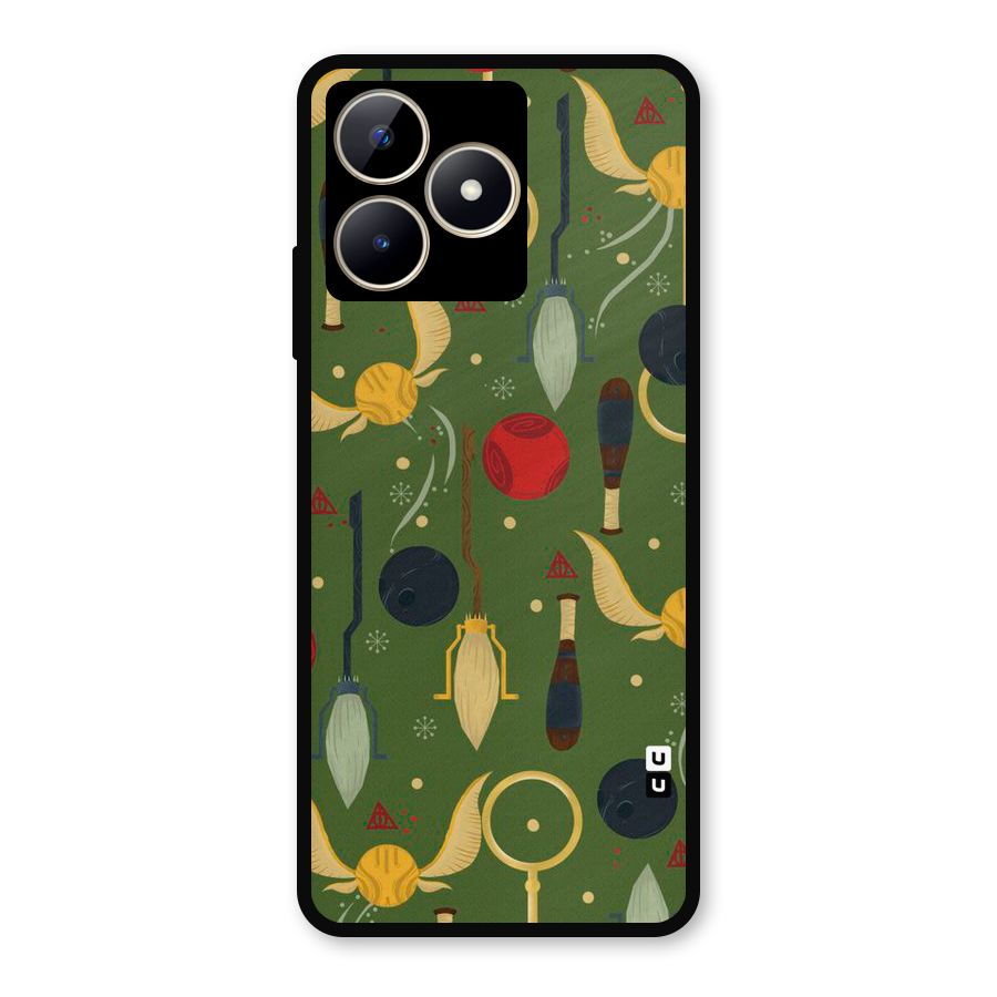 Flying Ball Pattern Metal Back Case for Realme C53