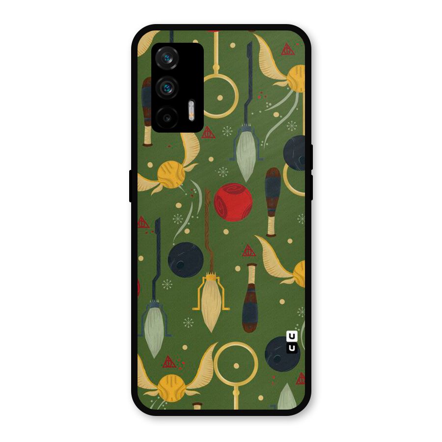 Flying Ball Pattern Metal Back Case for Realme GT 5G