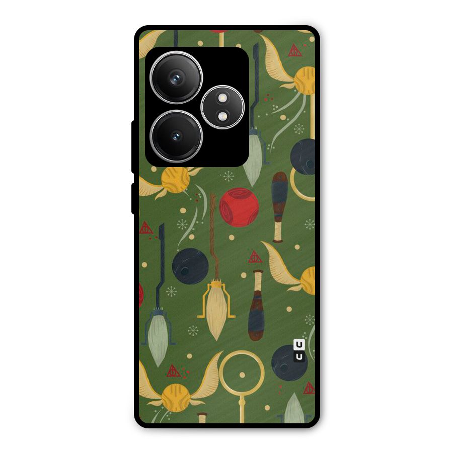 Flying Ball Pattern Metal Back Case for Realme GT 6T