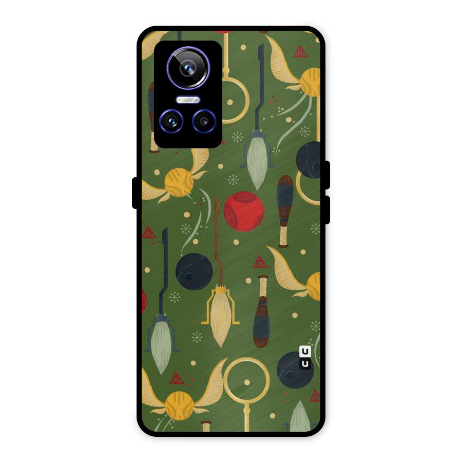 Flying Ball Pattern Metal Back Case for Realme GT Neo 3