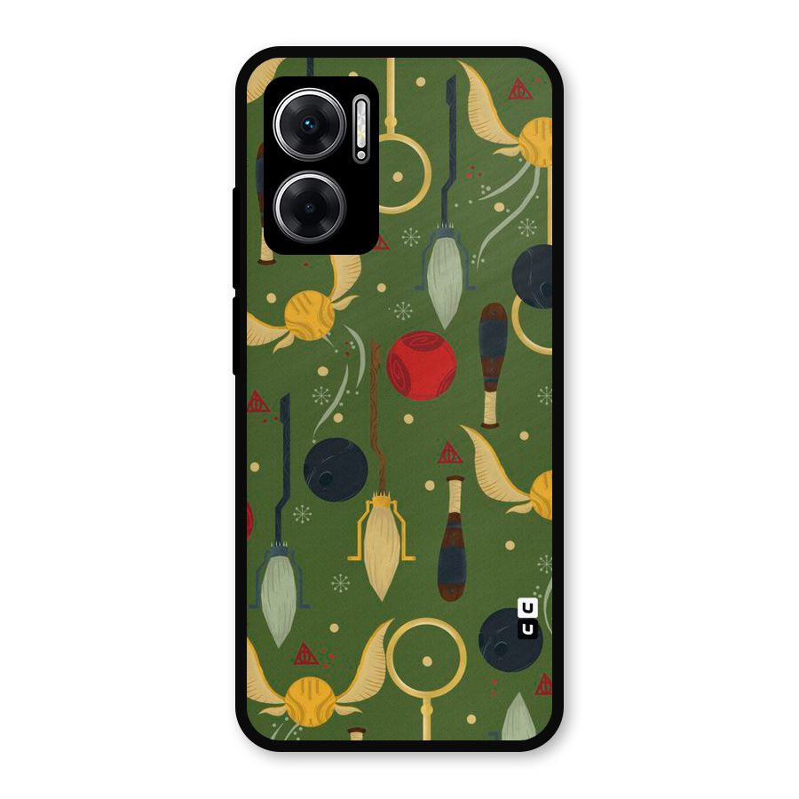 Flying Ball Pattern Metal Back Case for Redmi 11 Prime 5G