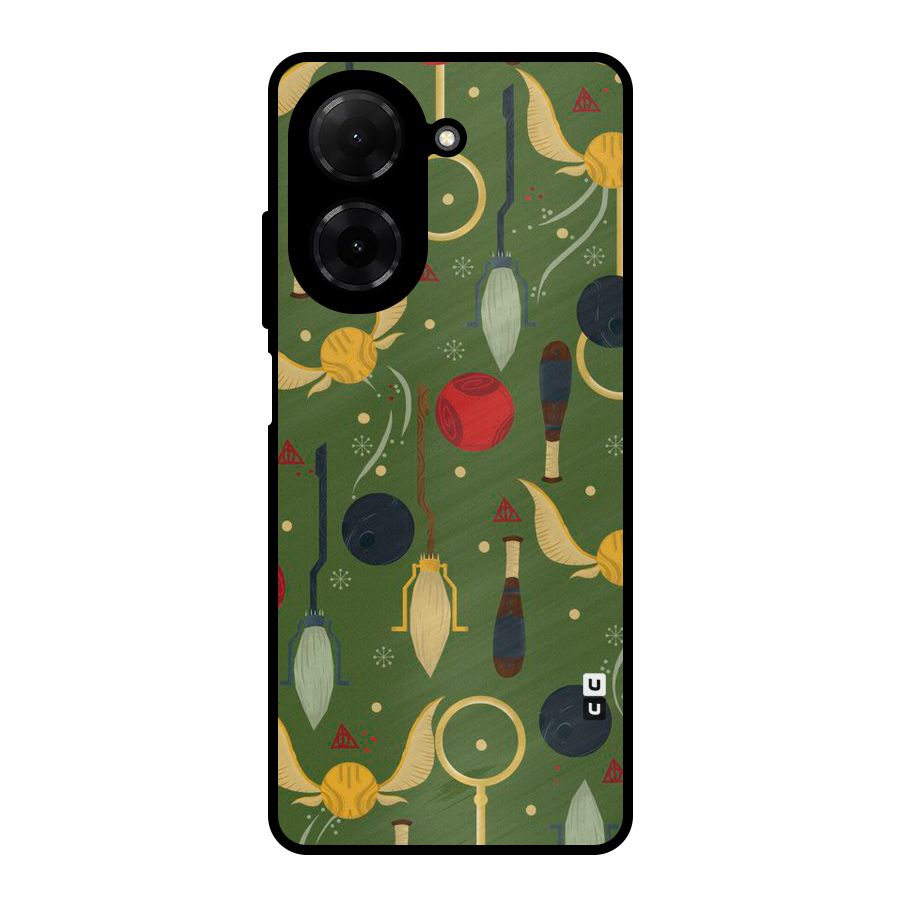 Flying Ball Pattern Metal Back Case for Redmi A5 4G