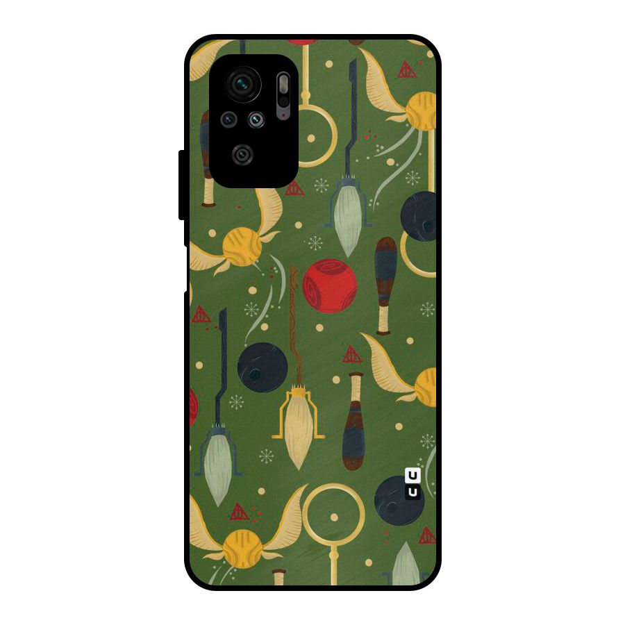Flying Ball Pattern Metal Back Case for Redmi Note 10S