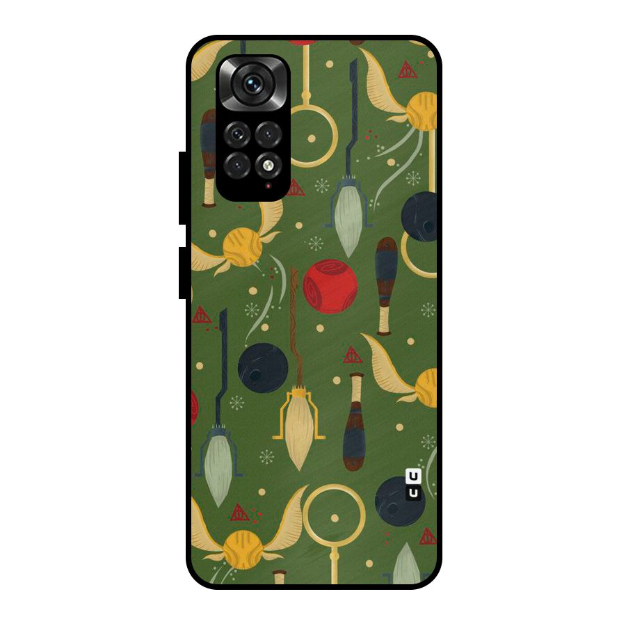 Flying Ball Pattern Metal Back Case for Redmi Note 11 Pro