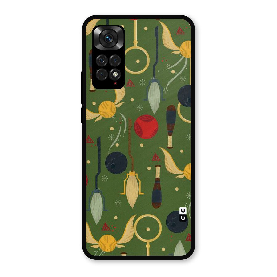 Flying Ball Pattern Metal Back Case for Redmi Note 11s