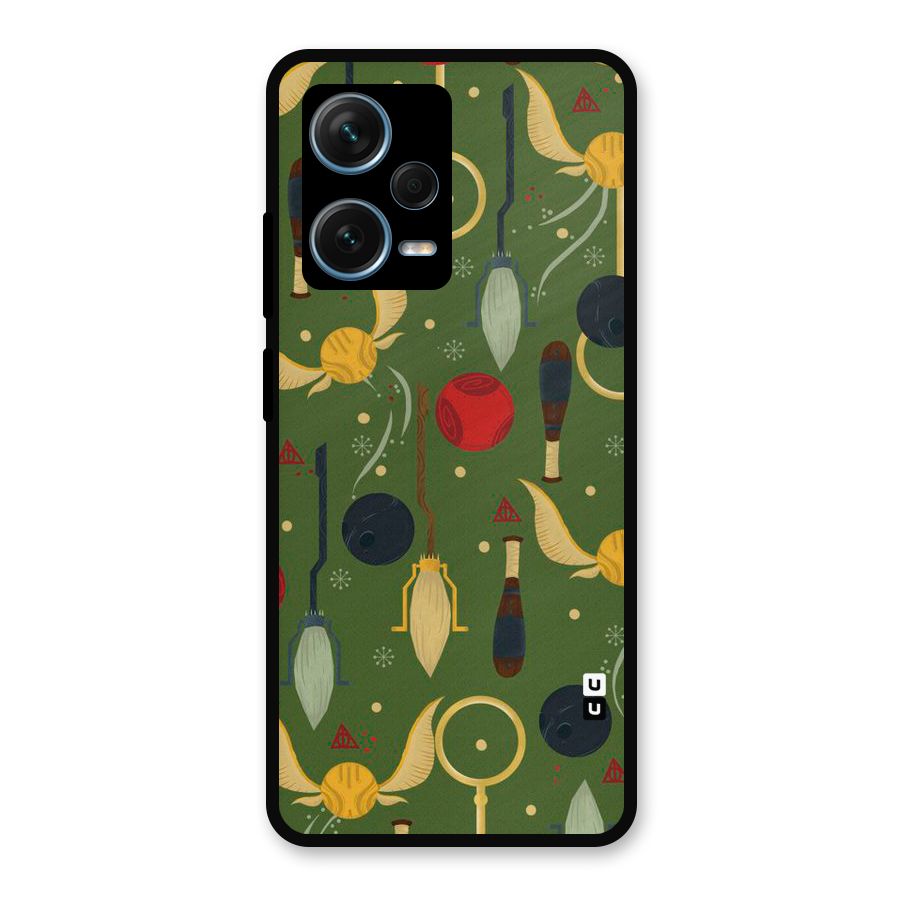 Flying Ball Pattern Metal Back Case for Redmi Note 12 Pro Plus 5G