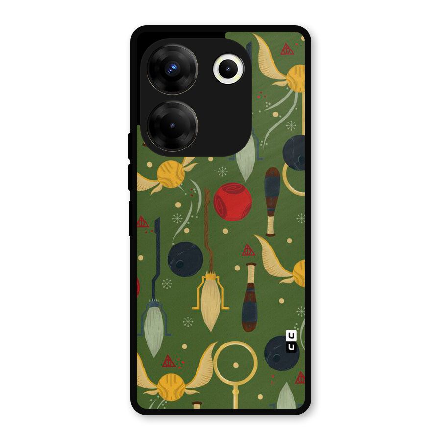 Flying Ball Pattern Metal Back Case for Tecno Camon 20