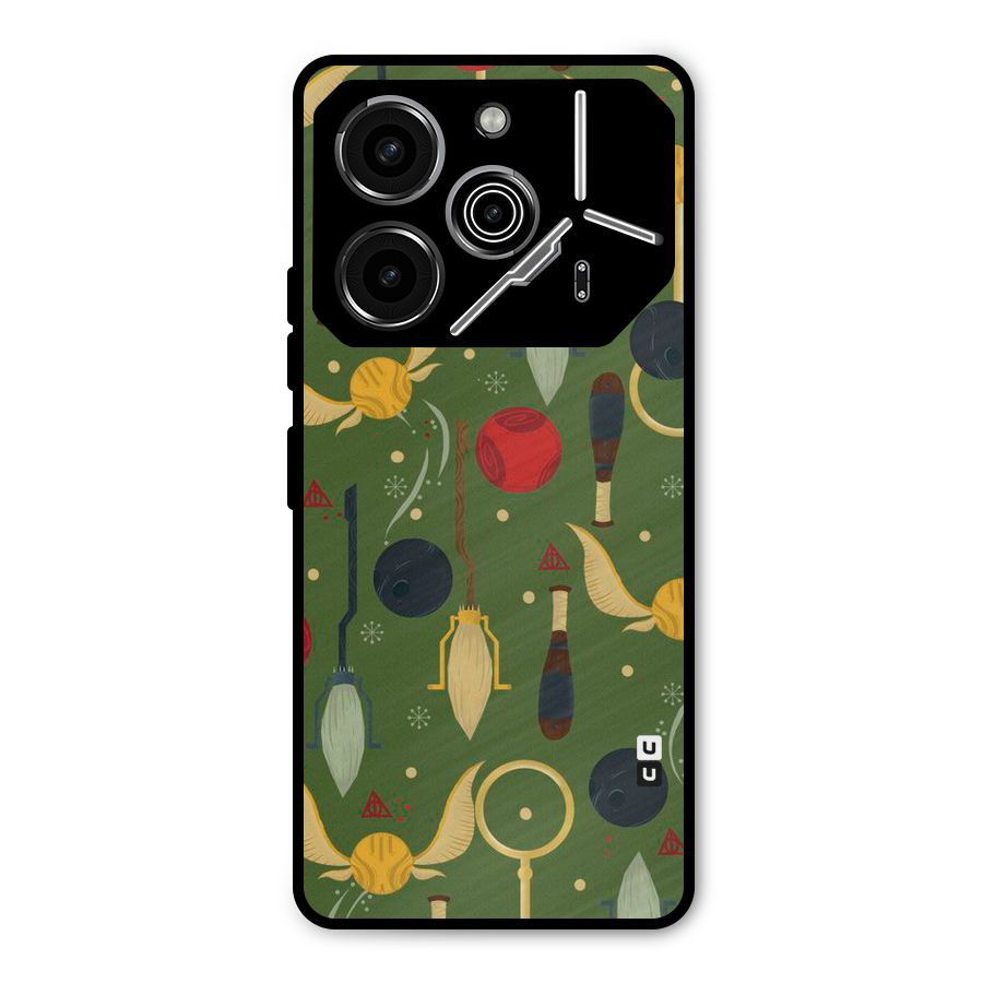 Flying Ball Pattern Metal Back Case for Tecno Pova 6 Pro