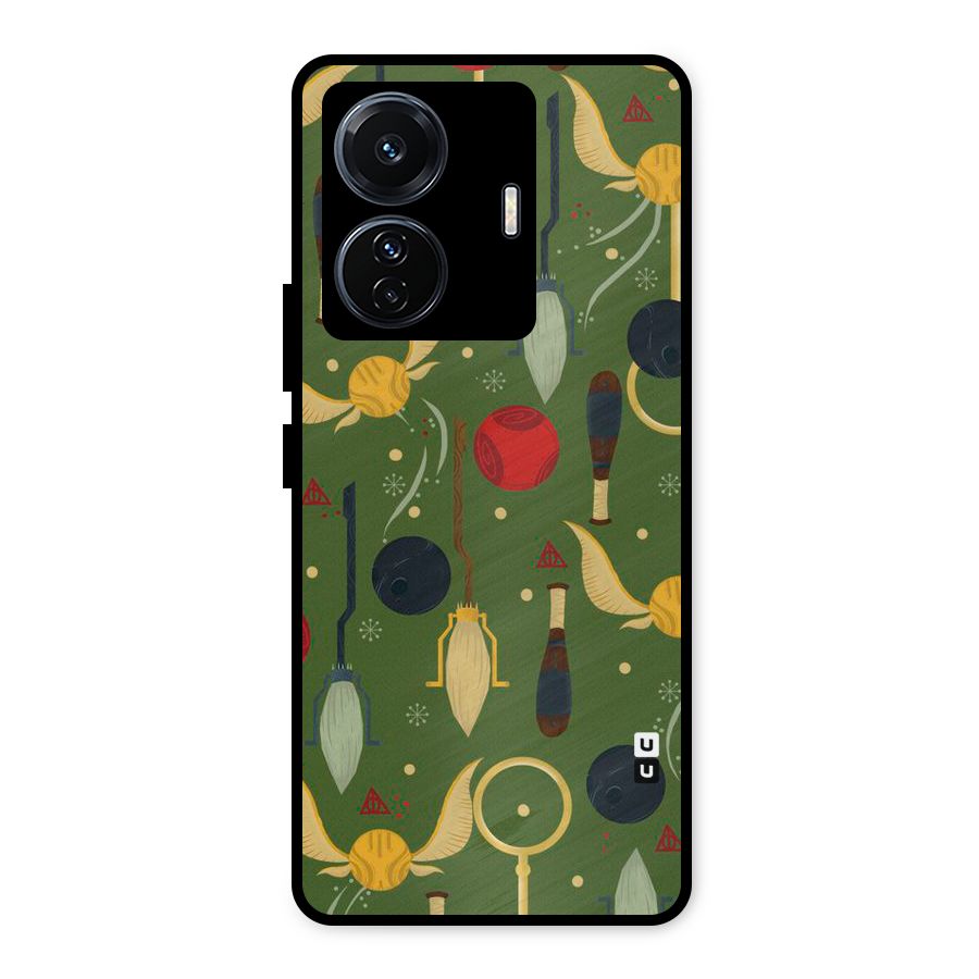 Flying Ball Pattern Metal Back Case for Vivo T1 Pro