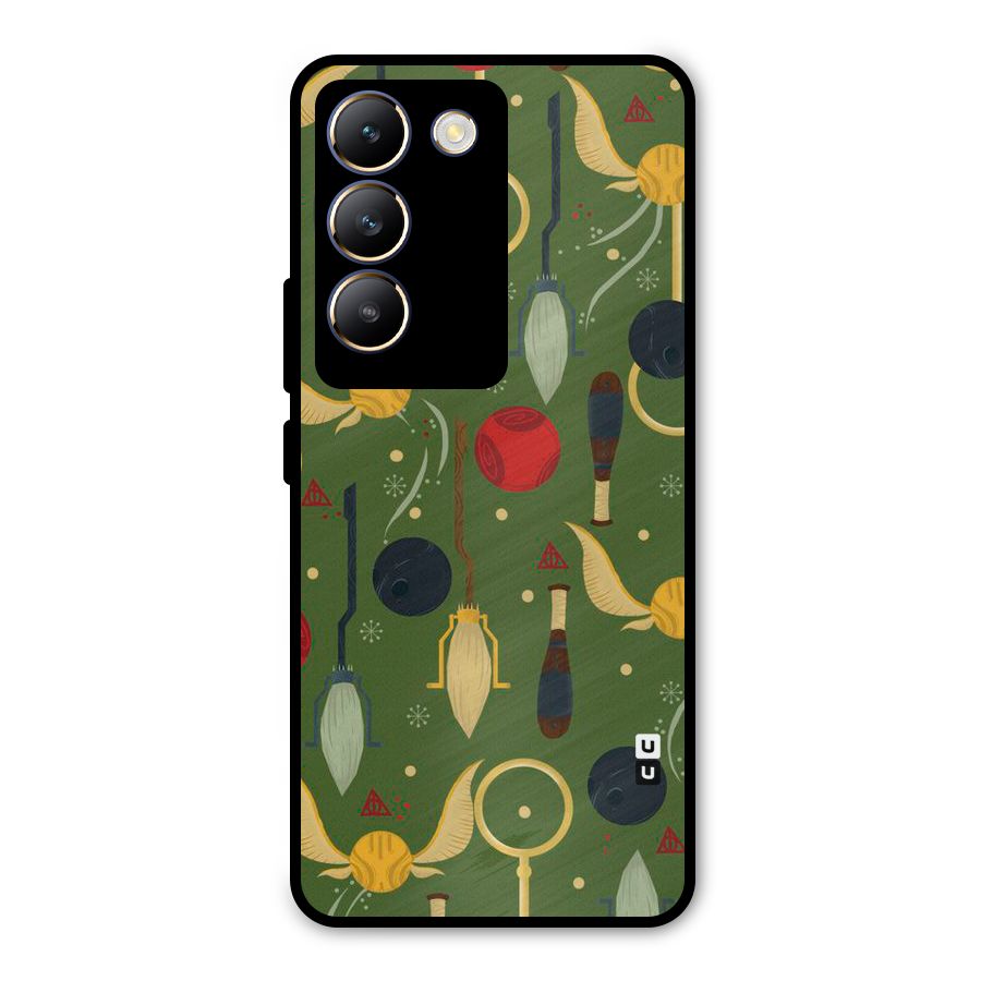 Flying Ball Pattern Metal Back Case for Vivo T3 5G