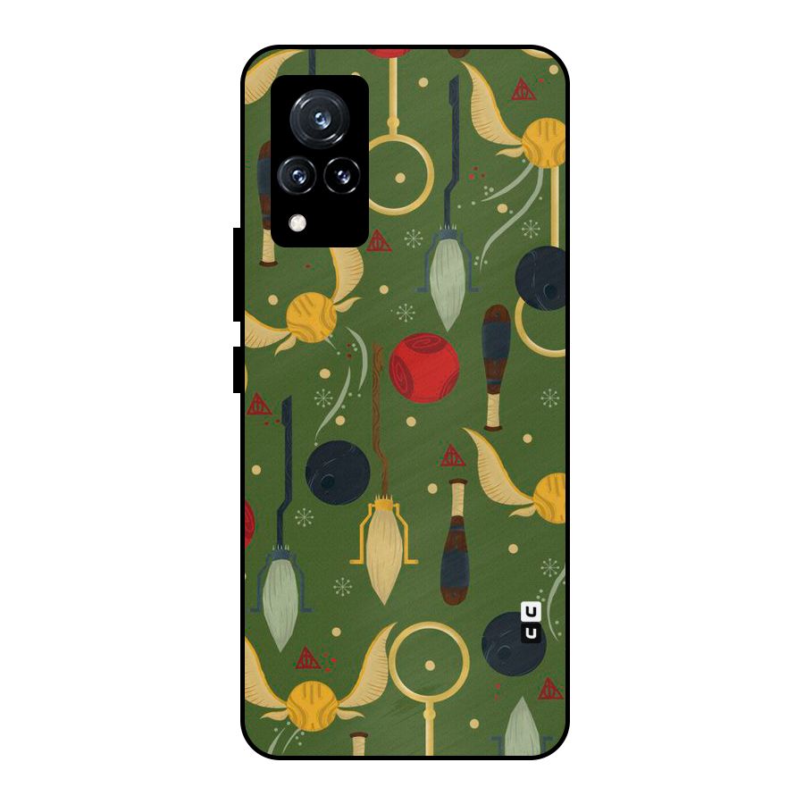 Flying Ball Pattern Metal Back Case for Vivo V21 5G