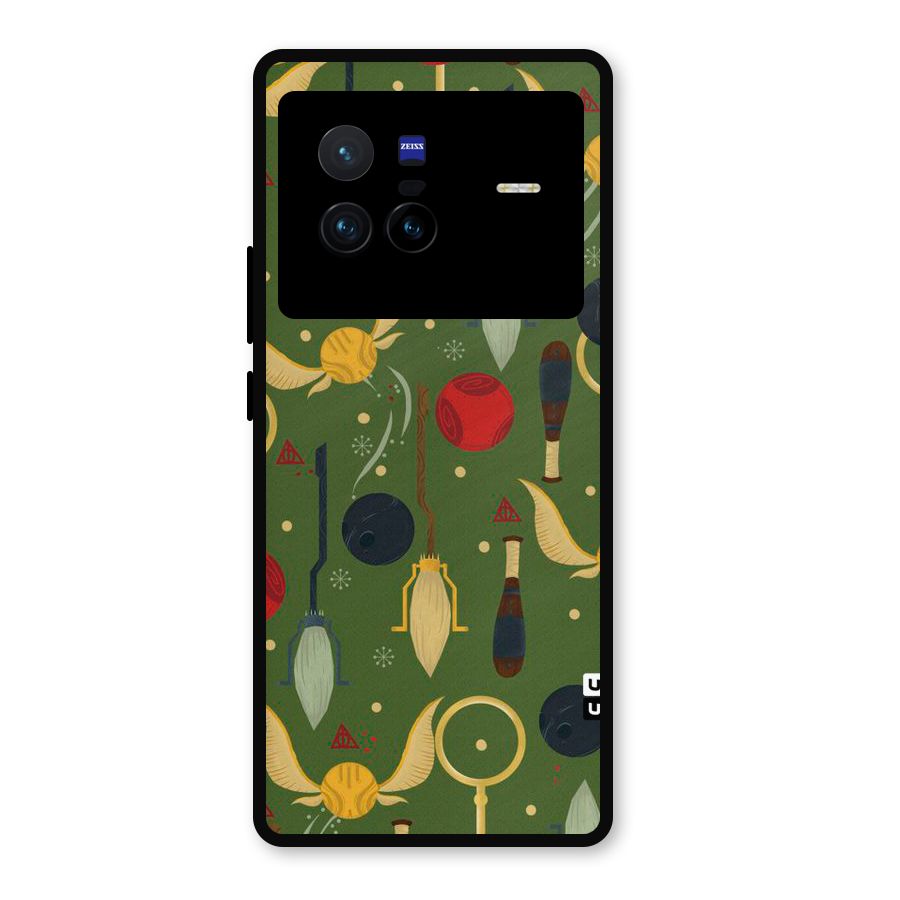 Flying Ball Pattern Metal Back Case for Vivo X80