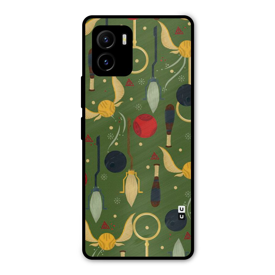 Flying Ball Pattern Metal Back Case for Vivo Y15s