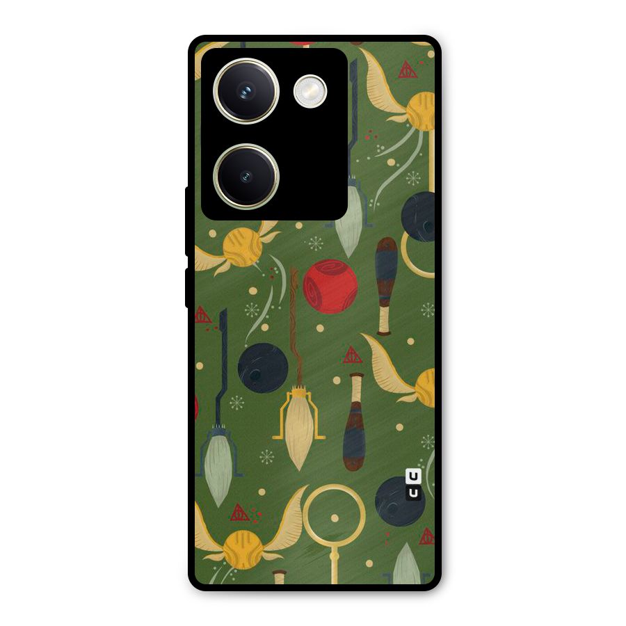 Flying Ball Pattern Metal Back Case for Vivo Y200 Pro