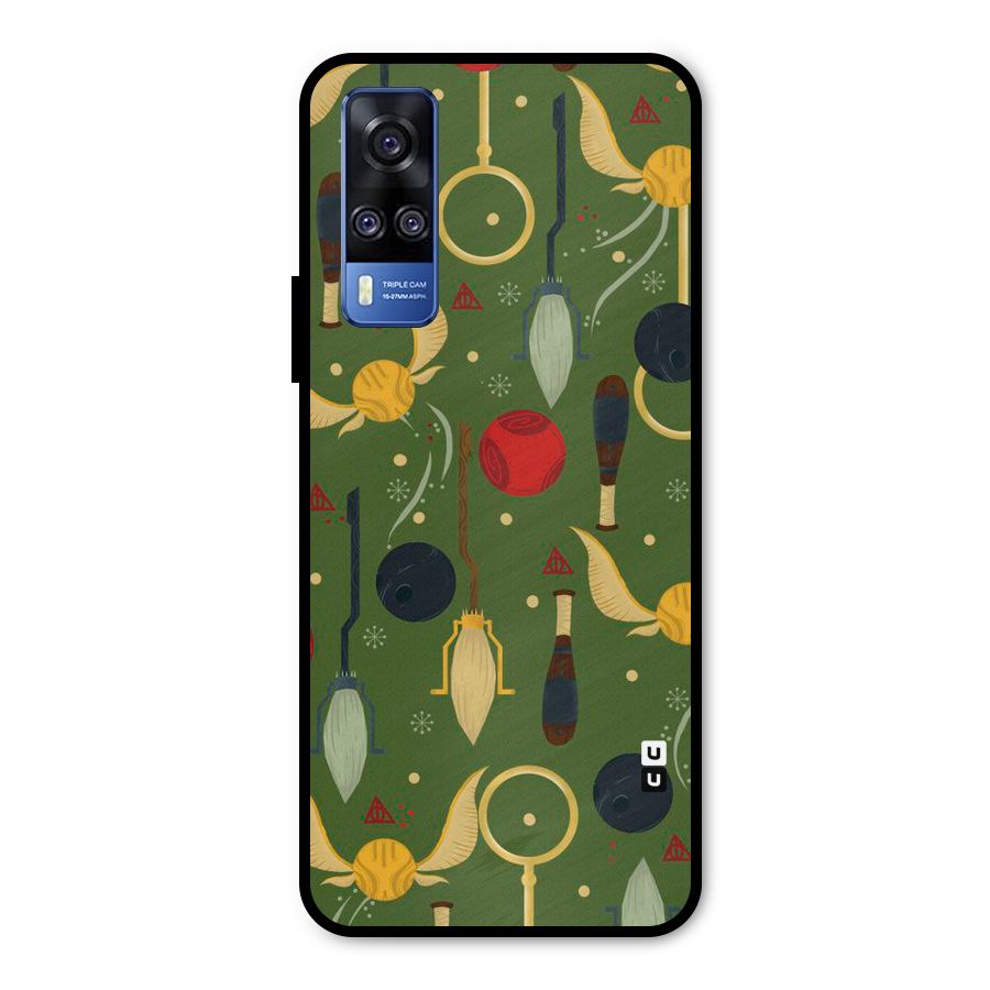 Flying Ball Pattern Metal Back Case for Vivo Y51A