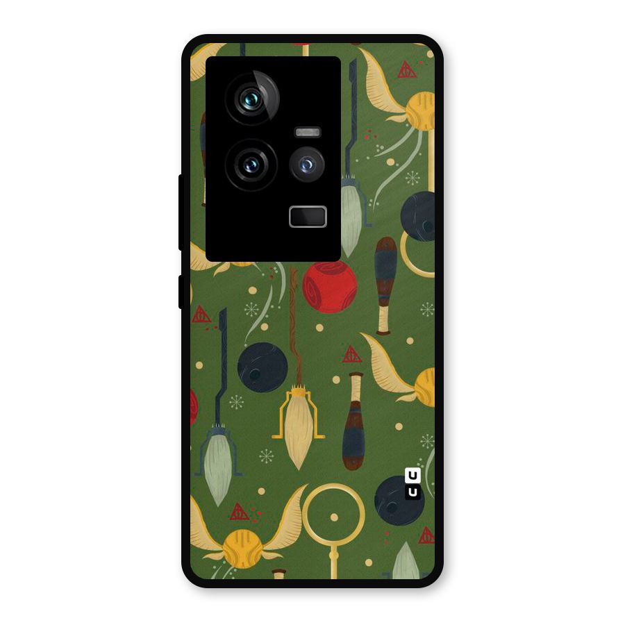 Flying Ball Pattern Metal Back Case for iQOO 11 5G
